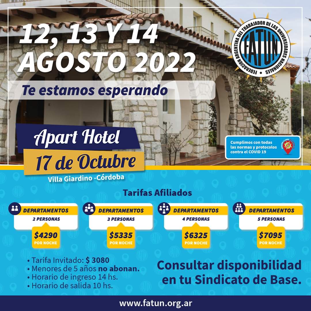 apart hotel 17 de octubre agosto22