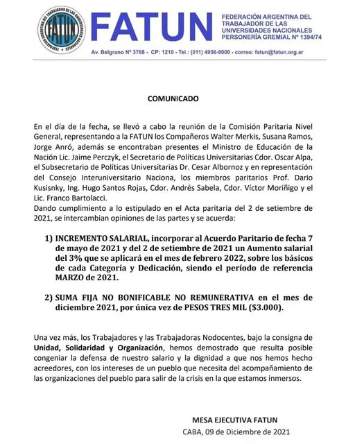comunicado fatun paritaria general 9 12 21