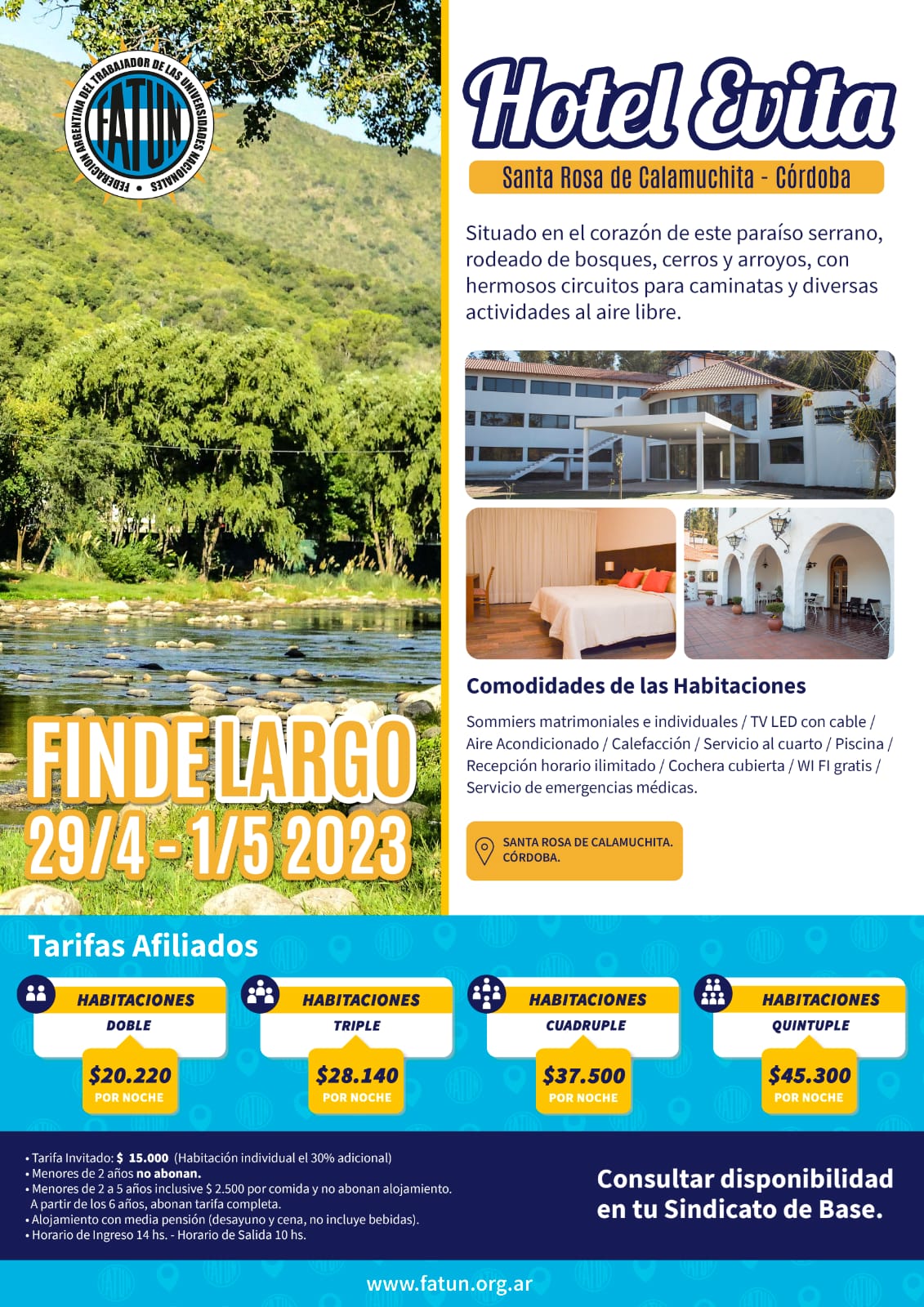 hotel 22 de noviembre finde largo 19 de abril
